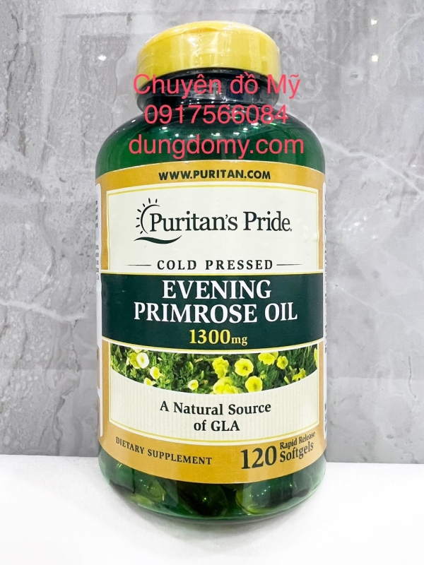 Tinh dầu hoa anh thảo Puritan’s Pride Evening Primrose Oil 1300mg 120 viên của Mỹ