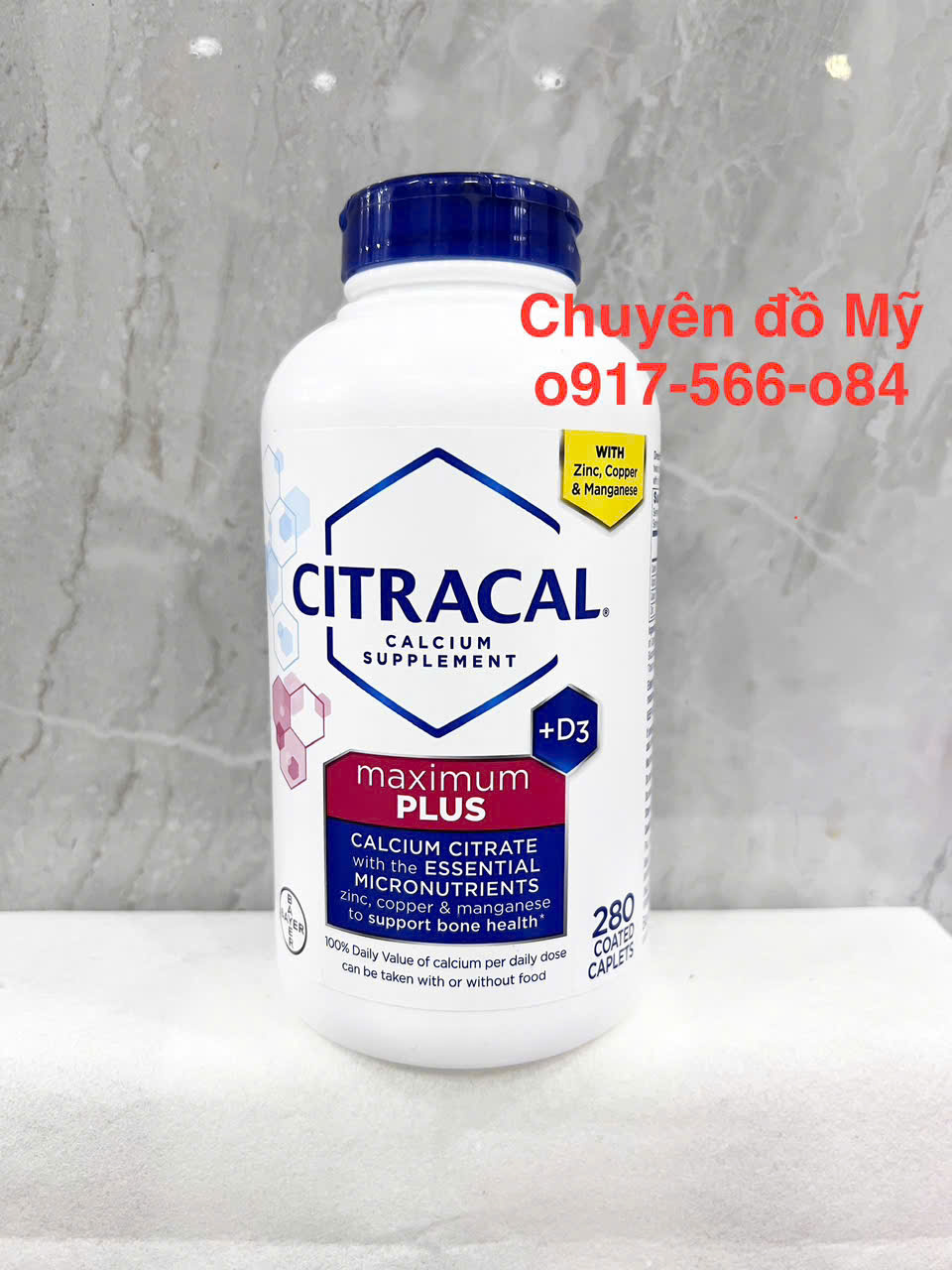 Viên uống bổ sung Canxi Citracal Maximum Calcium Citrate +D3 280 viên của Mỹ