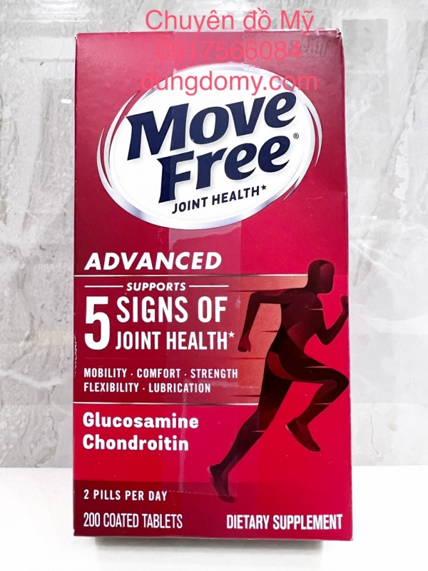 Viên bổ khớp Schiff Move Free Advanced Glucosamine Chondroitin 200 viên của Mỹ