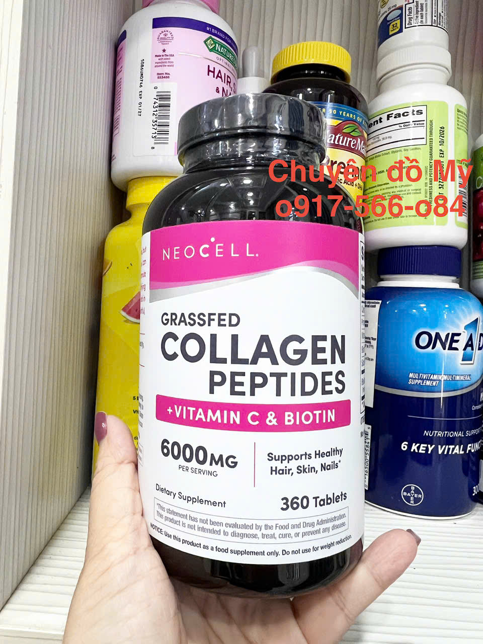 Viên uống Collagen NeoCell Super Collagen C Type 1&3 + Biotin 360 viên của Mỹ