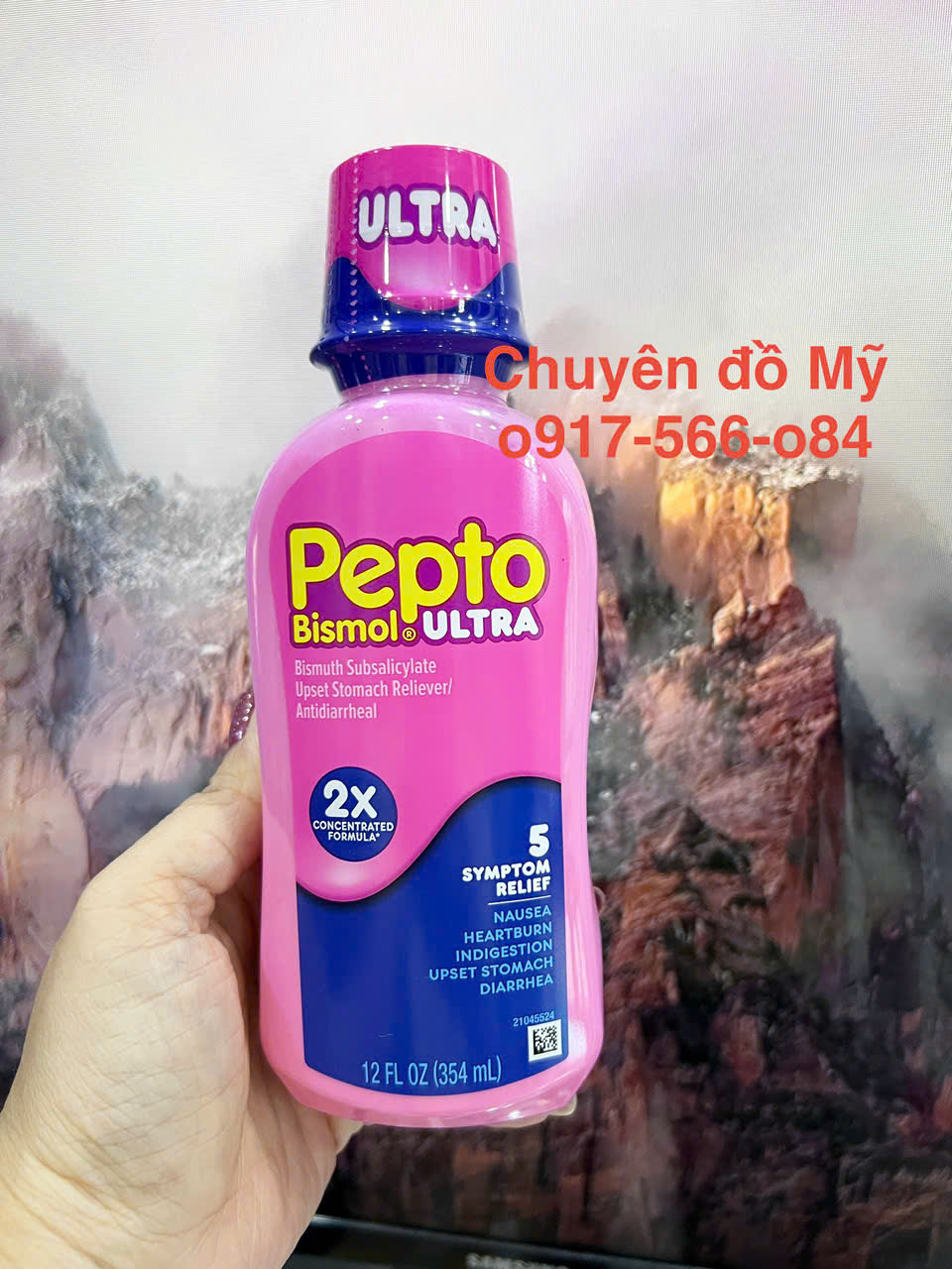 Siro hỗ trợ đường ruột Pepto Bismol Ultra 354ml mẫu mới của Mỹ