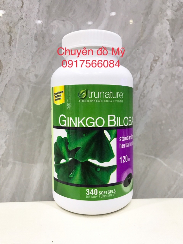Viên Bổ Não Trunature_Ginkgo_Biloba 120mg 340 viên của Mỹ
