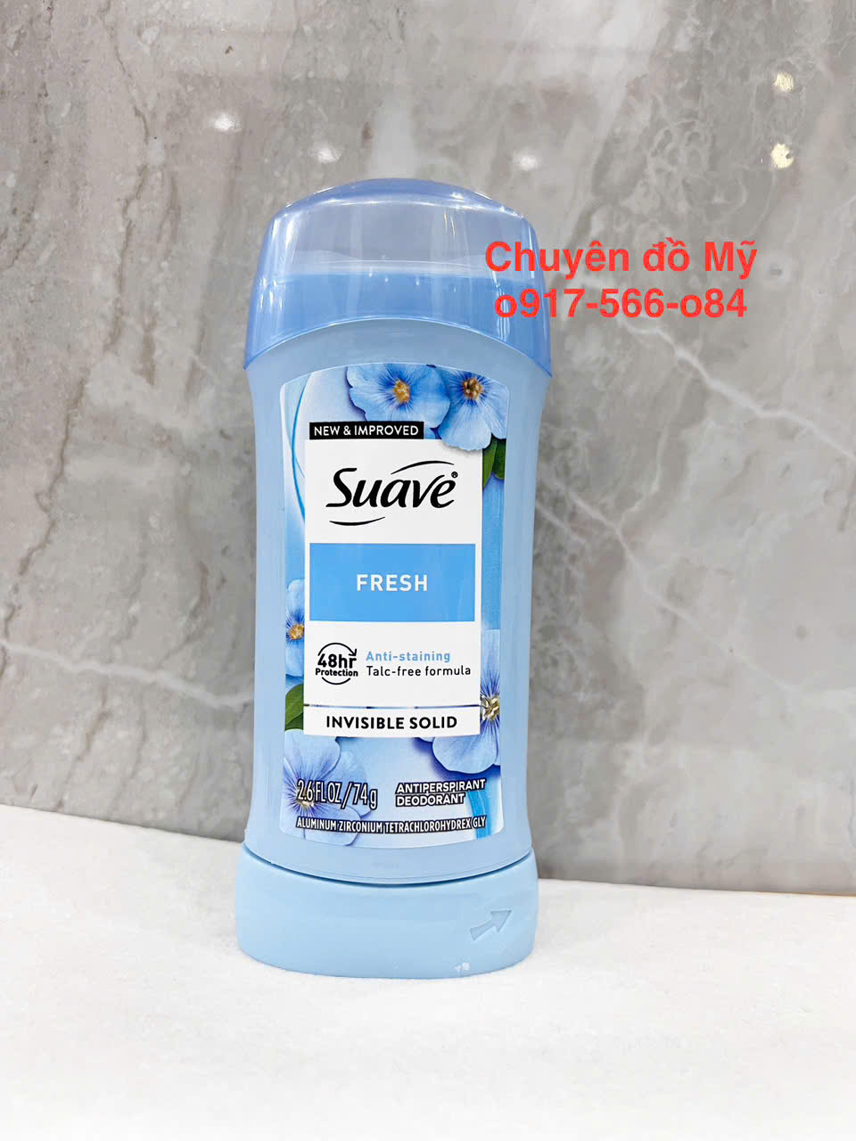 Lăn khử mùi dạng sáp Suave 48 Hour Protection Fresh mẫu mới 74g của Mỹ
