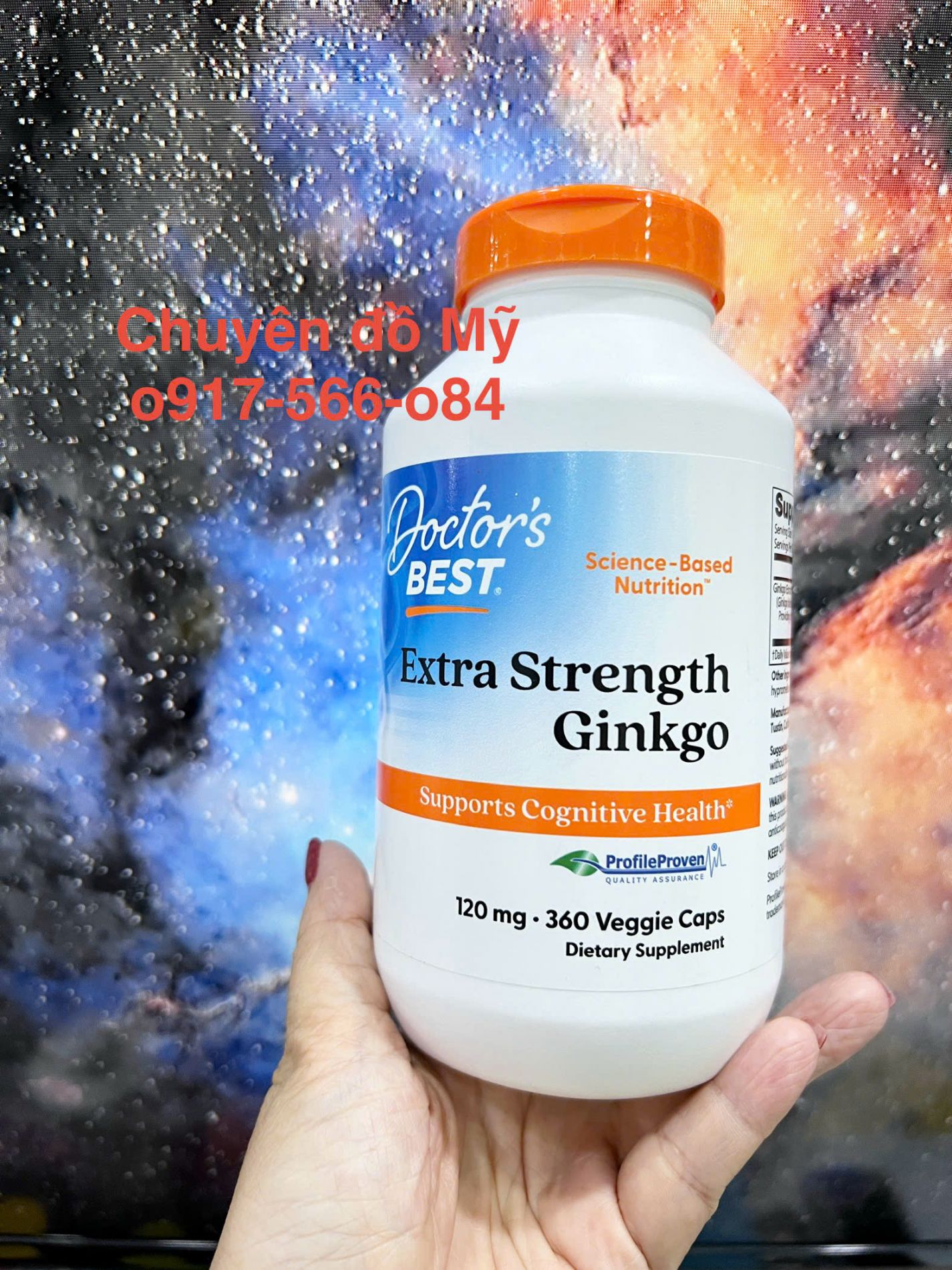 Bổ não và ngăn ngừa đột quỵ Doctor’s Best Extra Strength Ginkgo 120mg 360 viên của Mỹ