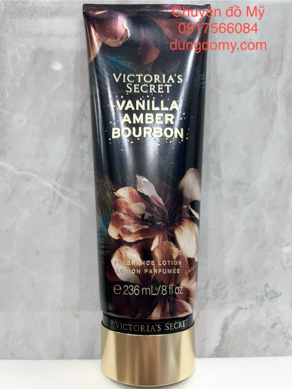 Sữa dưỡng Thể hương nước hoa Victoria's Secret Vanilla Amber Bourbon 236ml của Mỹ