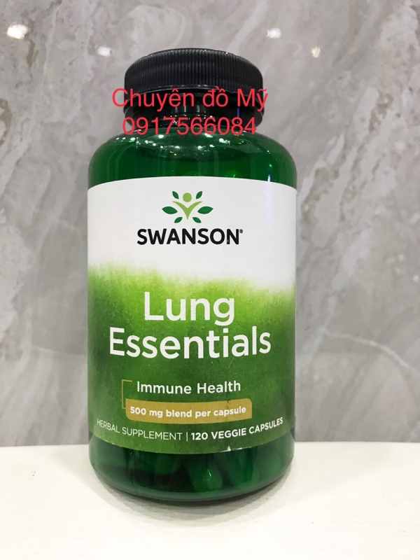 Viên uống bổ phổi Swanson Lung Essentials 500mg 120 viên của Mỹ