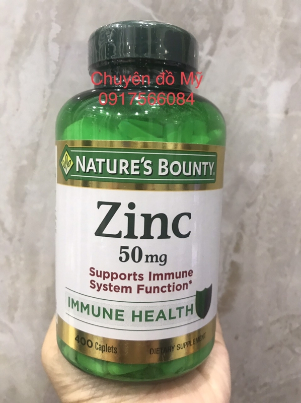 Viên uống bổ sung kẽm Nature’s Bounty Zinc 50mg 400 viên của Mỹ
