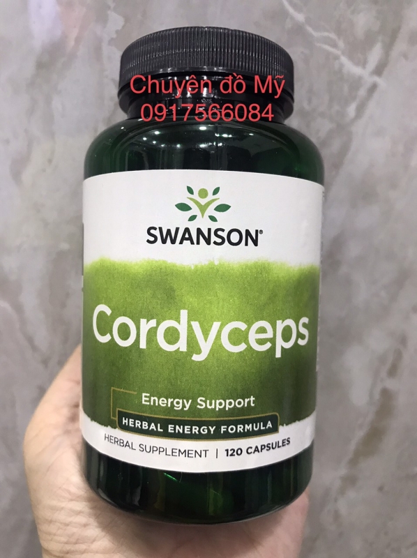 Viên uống đông trùng hạ thảo Swanson Cordyceps 600mg 120 viên của Mỹ