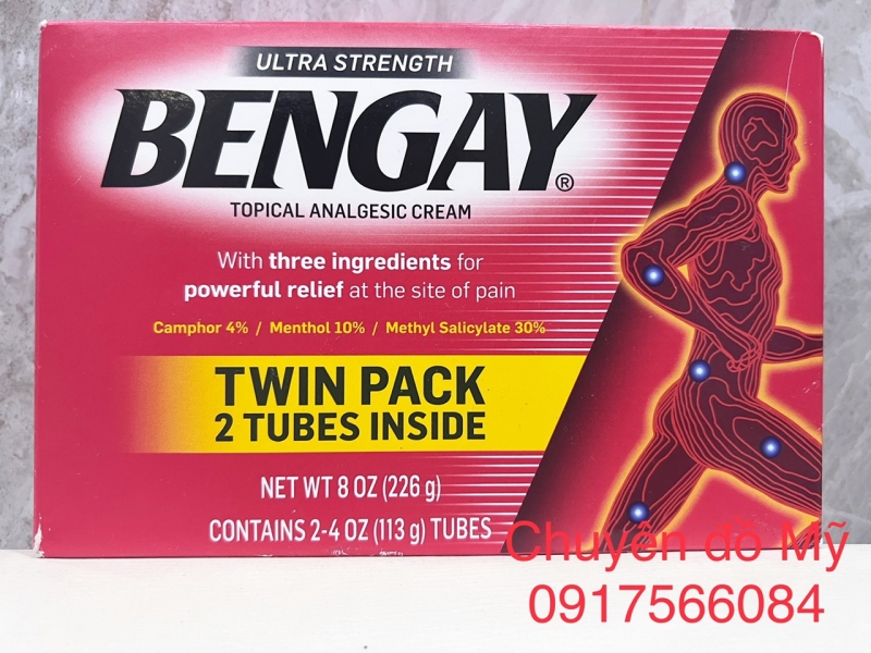 Kem xoa bóp giảm đau BENGAY Ultra Strength 113g x 2tuýp của Mỹ