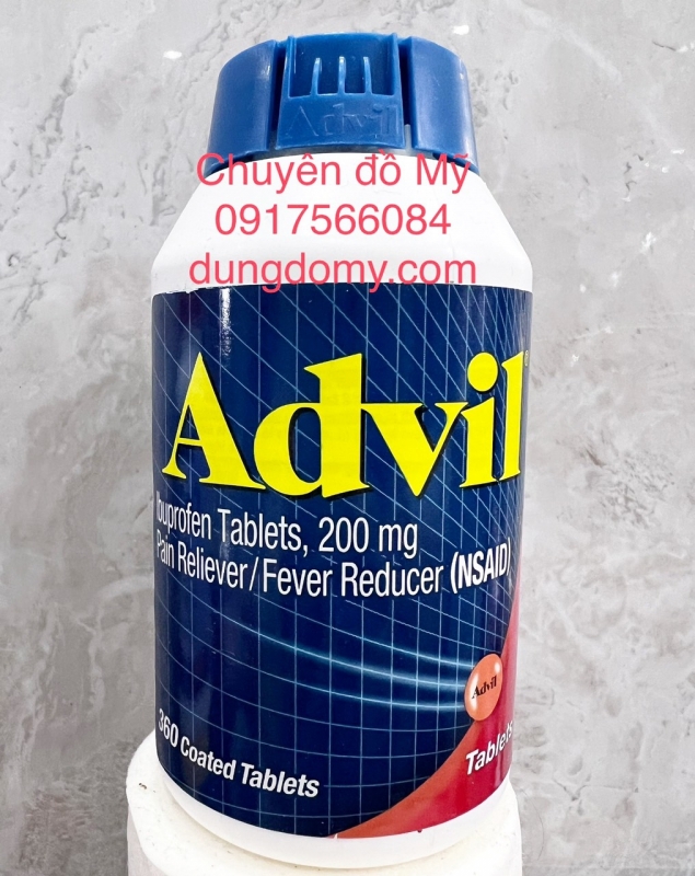 Viên giảm đau hạ sốt Advil 200mg 360 Tablets của Mỹ