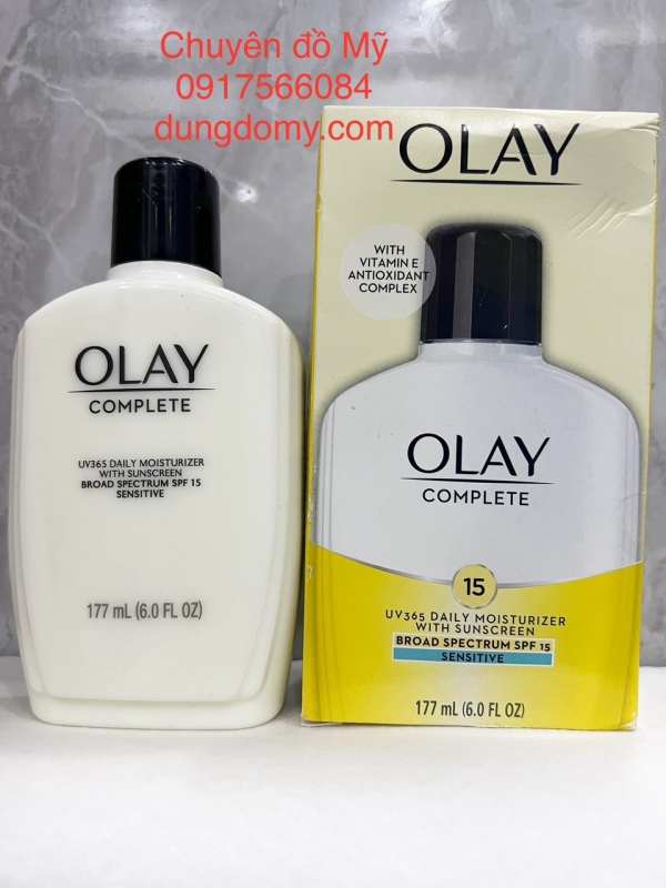 Kem dưỡng ẩm chống nắng cho mặt và cổ Olay Complete Sensitive SPF15 177ml của Mỹ