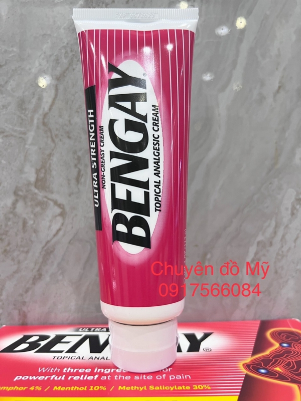 Tuýp kem xoa bóp giảm đau BENGAY Ultra Strength 113g của Mỹ