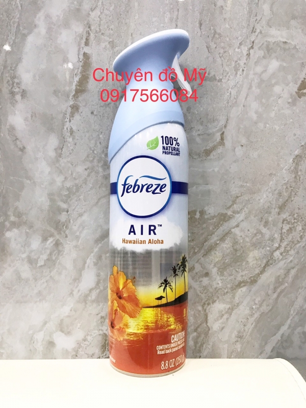 Xịt thơm phòng khử mùi Febreze Air Hawaiian Aloha 250g của Mỹ