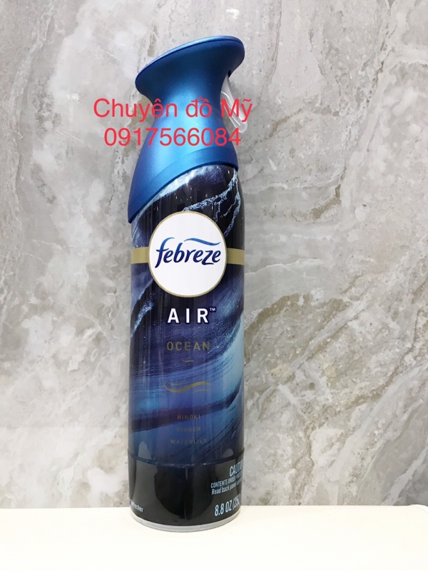 Xịt thơm phòng khử mùi Febreze Air Ocean 250g của Mỹ