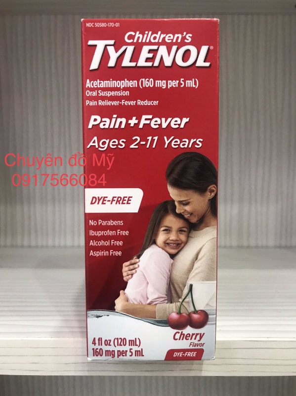 Siro Giảm Đau, Hạ Sốt Children’s Tylenol Pain + Fever 120ml Từ 2 - 11 Tuổi Của Mỹ