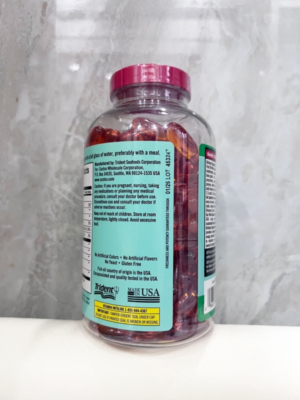 Dầu cá Alaska Kirkland Signature Wild Alaskan Fish Oil 1400mg 230
