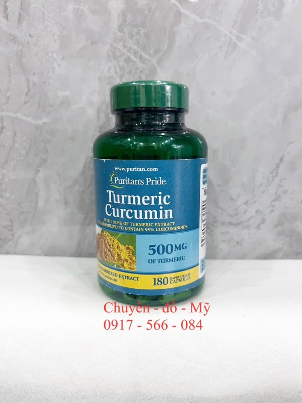 Tinh chất nghệ Puritan’s Pride Turmeric Curcumin 500mg 180 viên của Mỹ