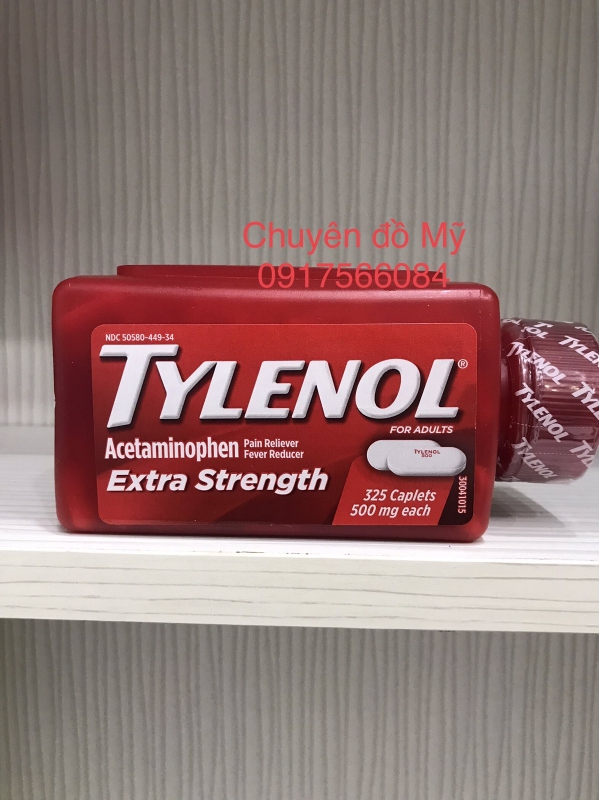 Date T2/2029_ Viên uống giảm đau hạ sốt Tylenol Extra Strength 500mg 325 viên của Mỹ