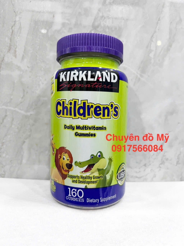 Kẹo bổ đa Vitamin dành cho trẻ em Kirkland Signature Children’s Complete Multivitamin 160 viên của Mỹ