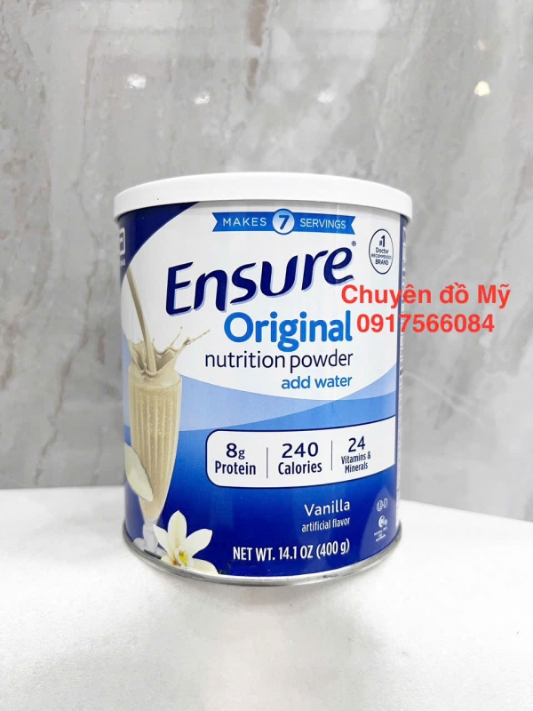 Sữa bột Ensure Mỹ Original Nutrition Powder hương vanilla 400g
