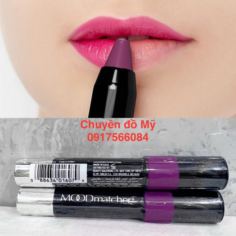 Son gió bút chì đổi màu dưỡng môi Moodmatcher Purple 2.9g của Mỹ