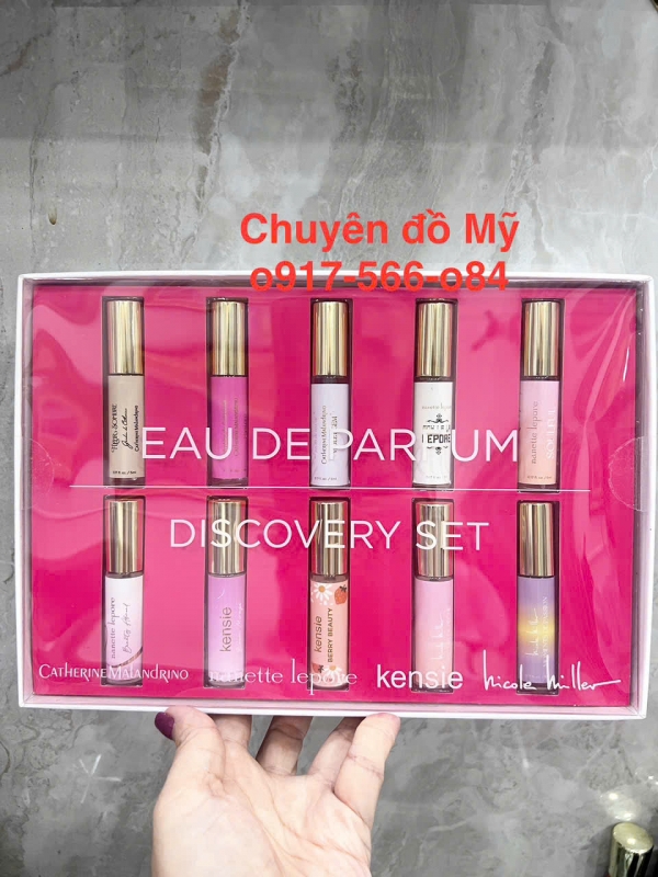 Discovery Set nước hoa 10Chai 5ml Catherine Malandrino, Nanette Lepore, Kensie, Nicole Miller của Mỹ