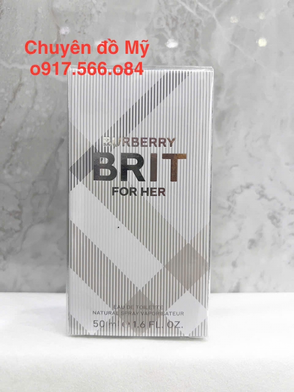 Nước hoa nữ Burberry Brit For Her Eau De Toilette 50ml của Mỹ