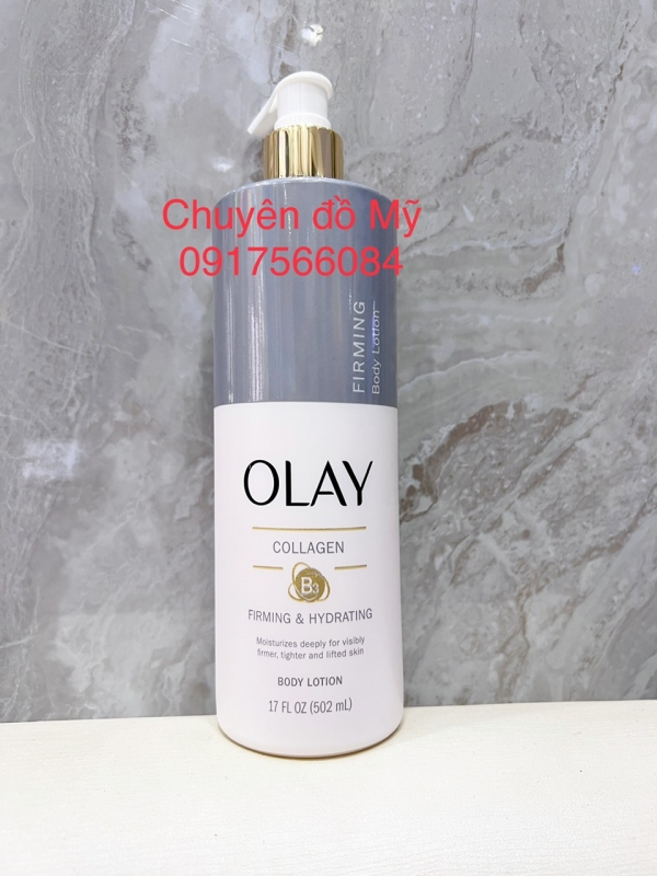 Dưỡng Thể Trắng, Mềm Mượt Da Olay Collagen B3 Firming Hydrating Body Lotion 502ml của Mỹ
