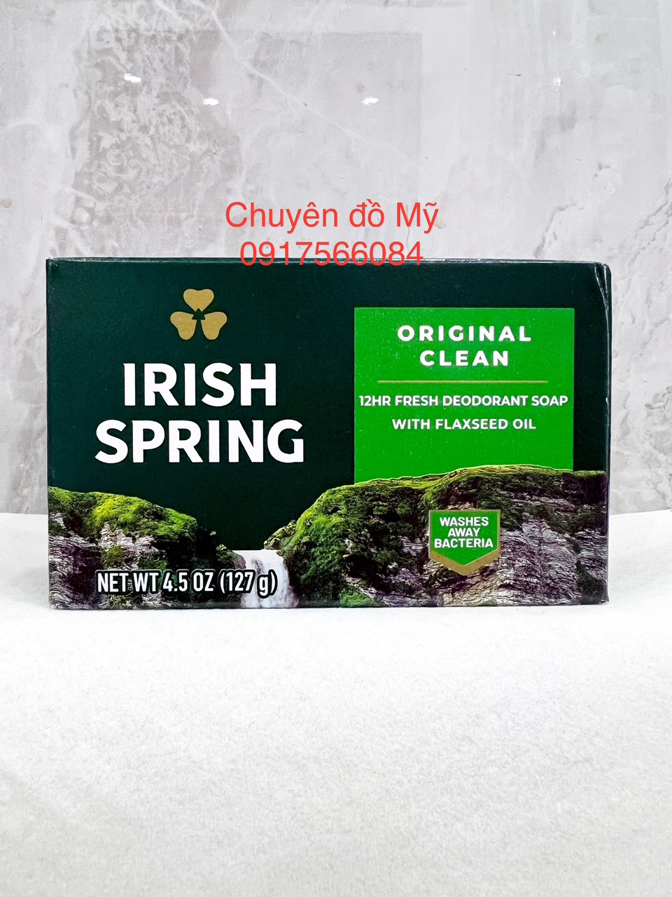 Xà bông cục diệt khuẩn Irish Spring Deodorant Soap Original 127g của Mỹ