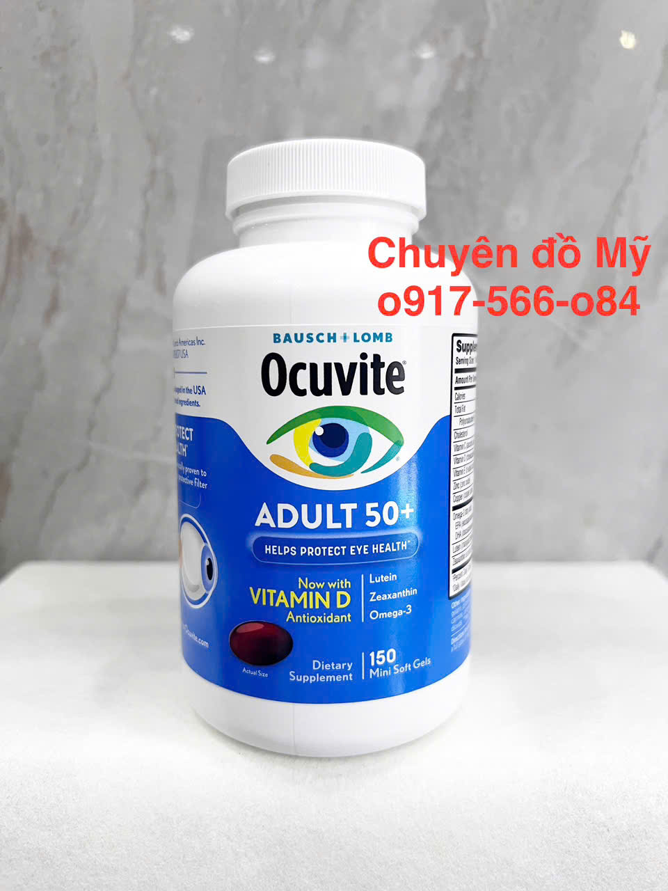 Viên bổ mắt Ocuvite Adult 50+ dành cho người trên 50 tuổi 150 viên của Mỹ