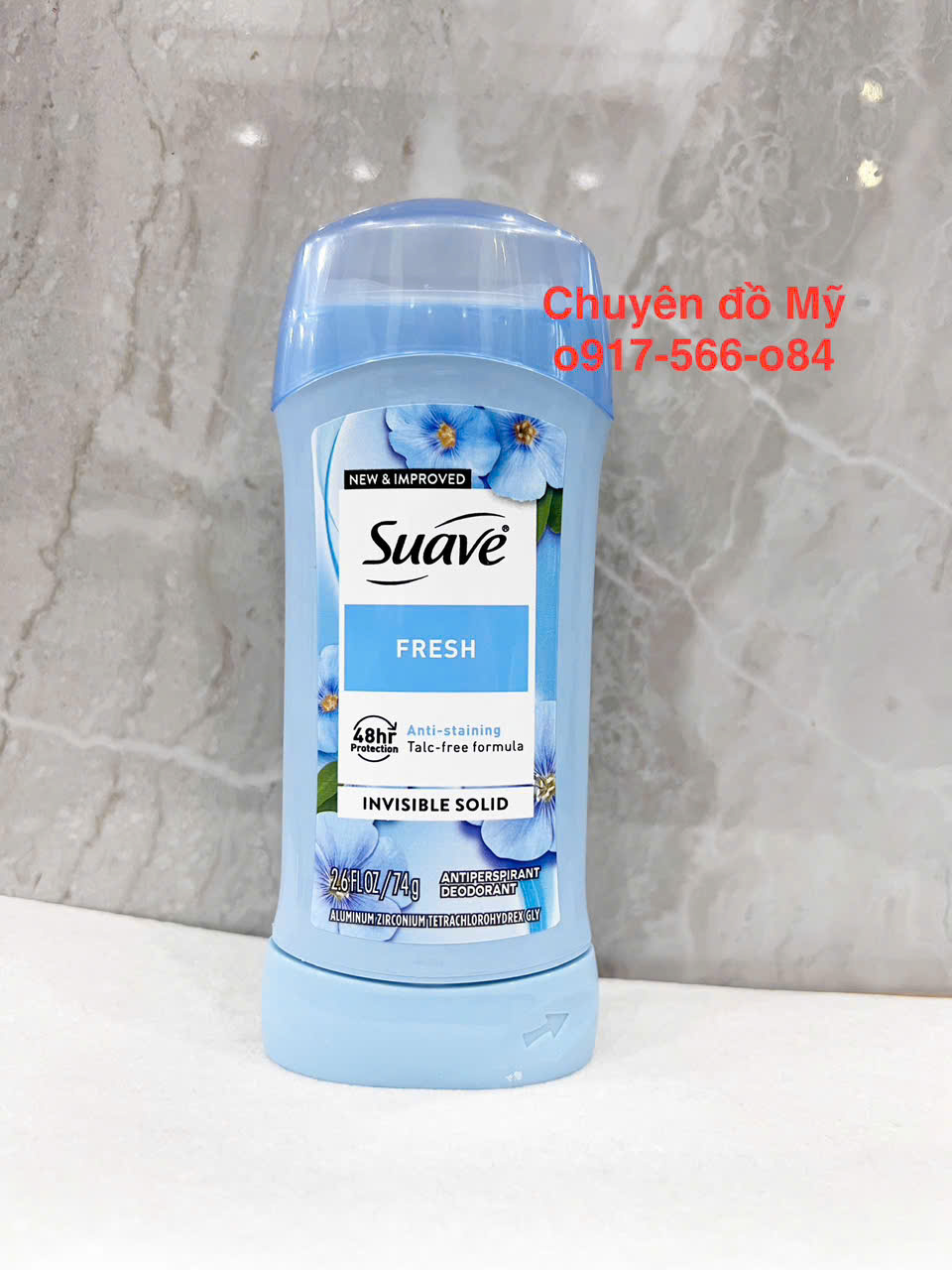 Lăn khử mùi dạng sáp Suave 48 Hour Protection Fresh mẫu mới 74g của Mỹ
