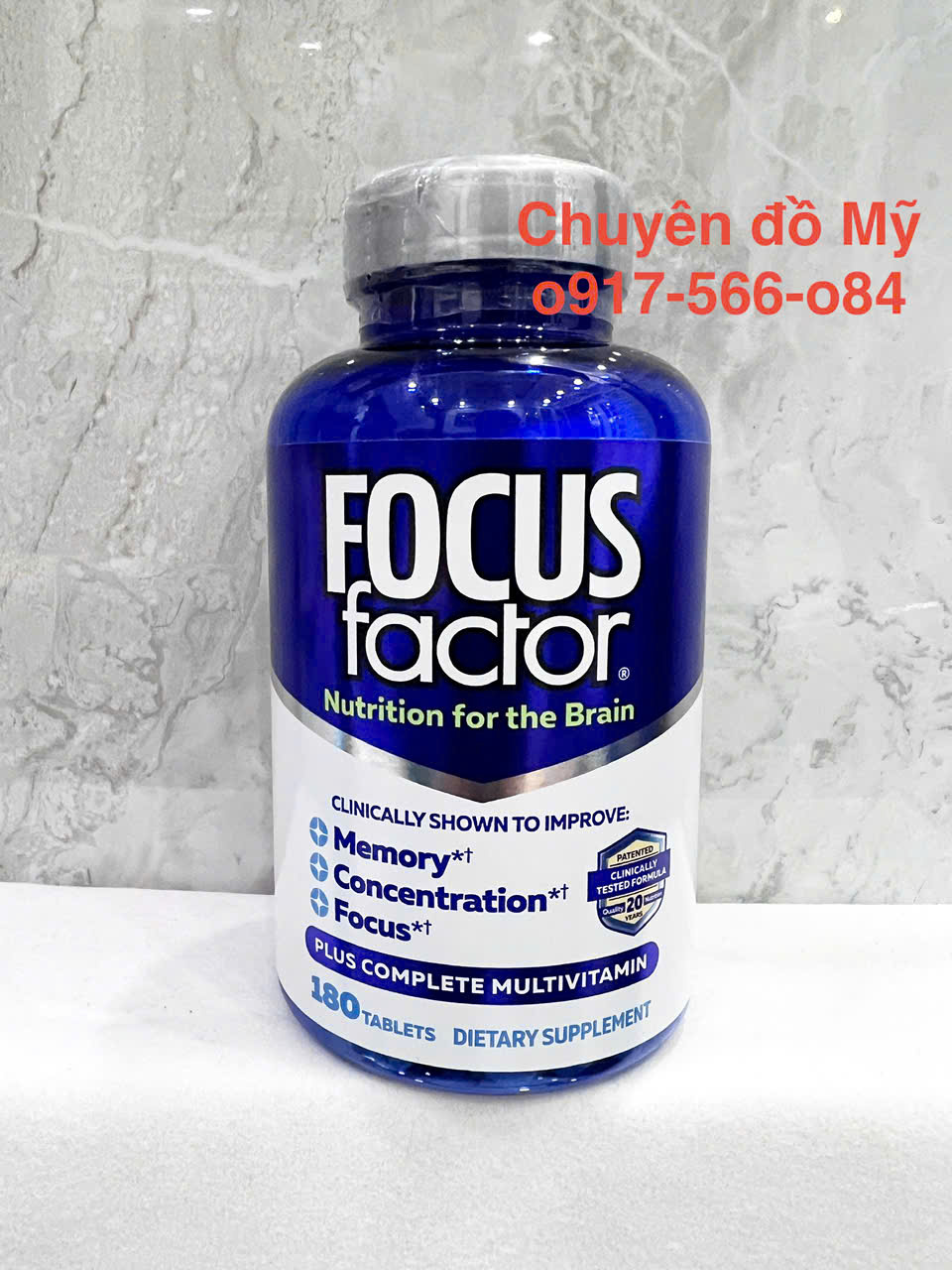 Tăng cường sự tập trung của não bộ Focus Factor 180 viên của mỹ
