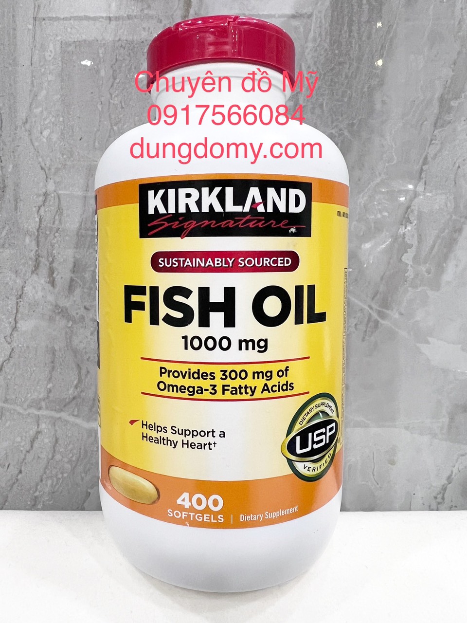 Viên uống bổ mắt Omega 3 Của Mỹ - Omega 3 Fish Oil 1000mg Kirkland 400 viên của Mỹ