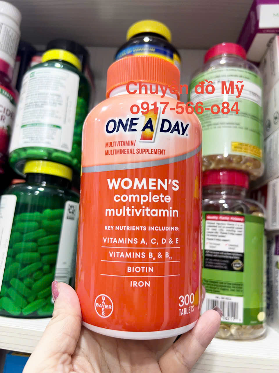 Bổ sung Vitamin tổng hợp dành cho nữ dưới 50 tuổi One A Day Women’s Multivitamin 300 viên của Mỹ