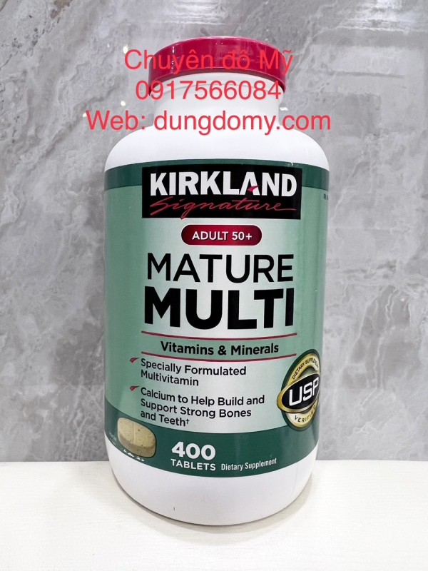 Bổ sung vitamin cho người trên 50 tuổi - Kirkland Mature Adults 50+ Multi 400 viên của Mỹ