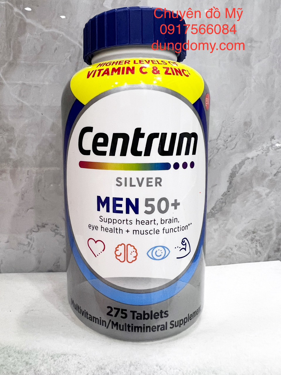 Vitamin dành cho nam giới trên 50 tuổi Centrum Silver Men 50+ 275 viên của Mỹ