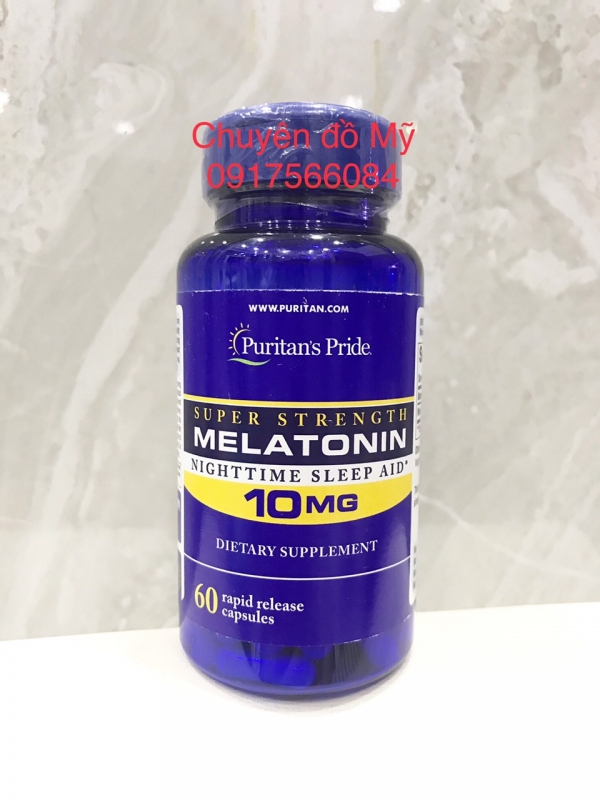 Viên uống giúp ngủ ngon Puritan’s Pride Super Strength Melatonin 10mg 60 viên của Mỹ