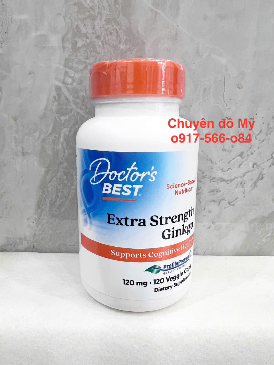 Bổ não và ngăn ngừa đột quỵ Doctor’s Best Extra Strength Ginkgo 120mg 120 viên mẫu mới của Mỹ